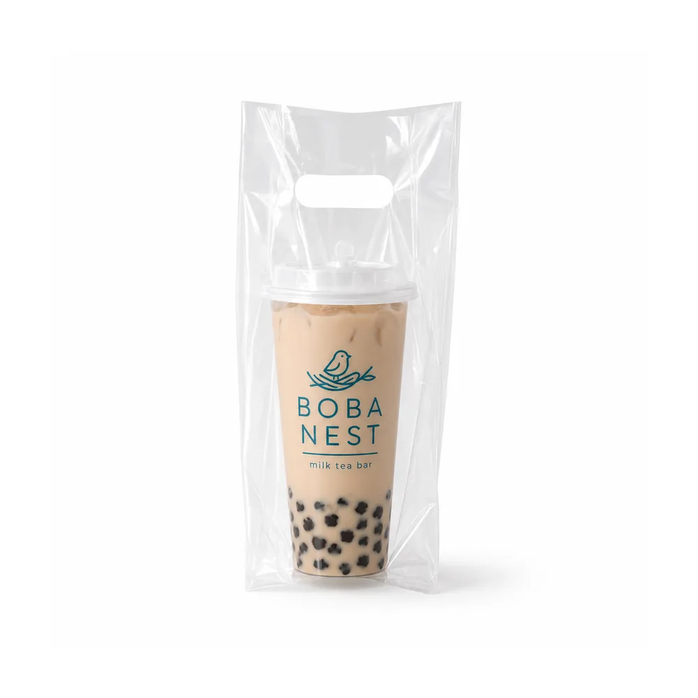 Custom packaging: Custom Clear Beverage Bags