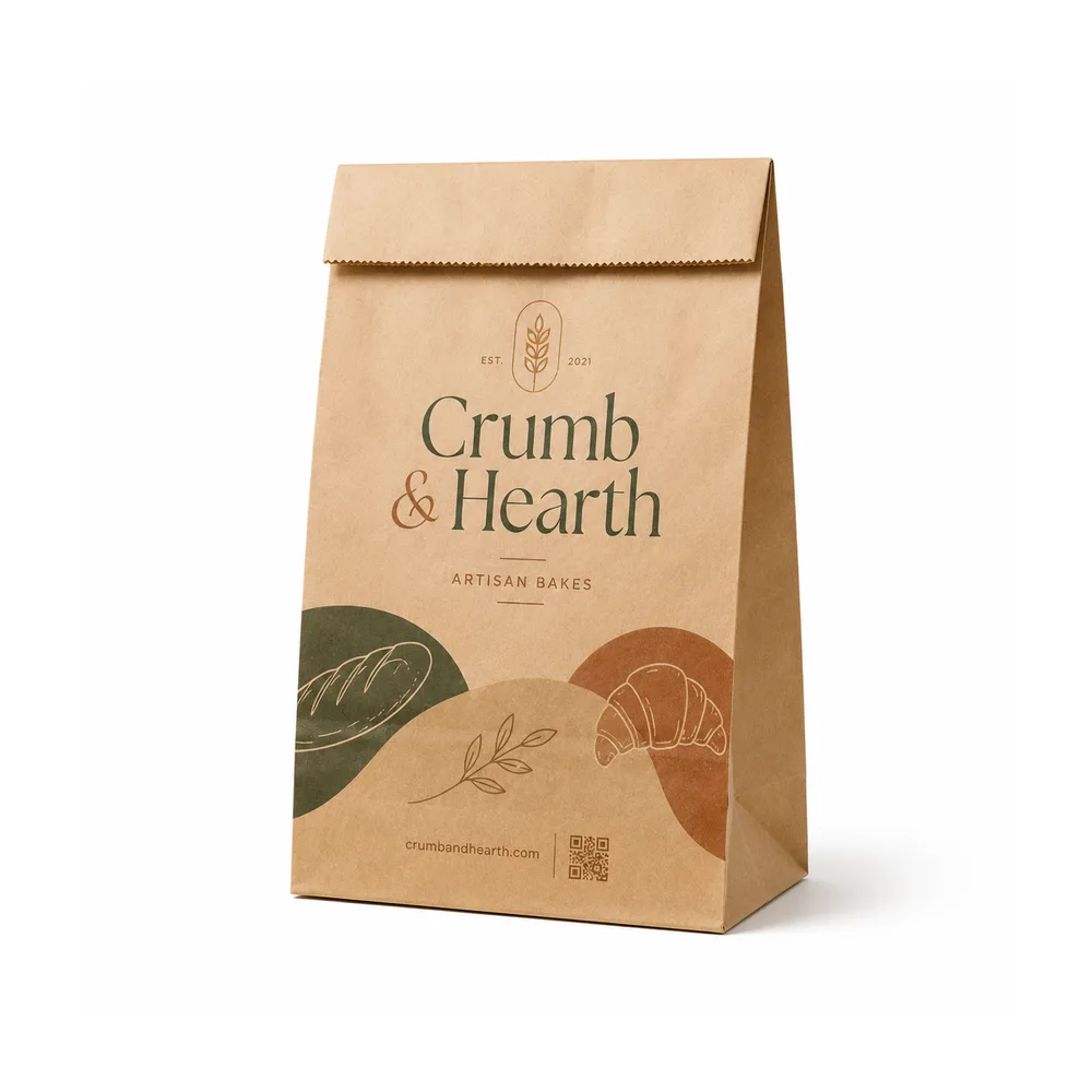 Custom packaging: Custom Flat-Bottom Paper Food Bags
